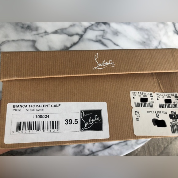 CHRISTIAN LOUBOUTIN BIANCA - NUDE PATENT - SIZE 39.5/9.5 - DISPLAY MODEL - MINT! - Picture 3 of 6